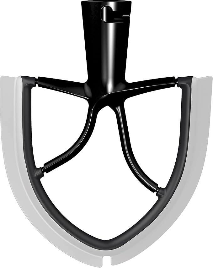 New Metro Design 5L-MGY Medium Flex Edge Beater Blade METAL, compatible w/most KitchenAid 5 Quart Bowl-Lift Stand Mixers, Gray
