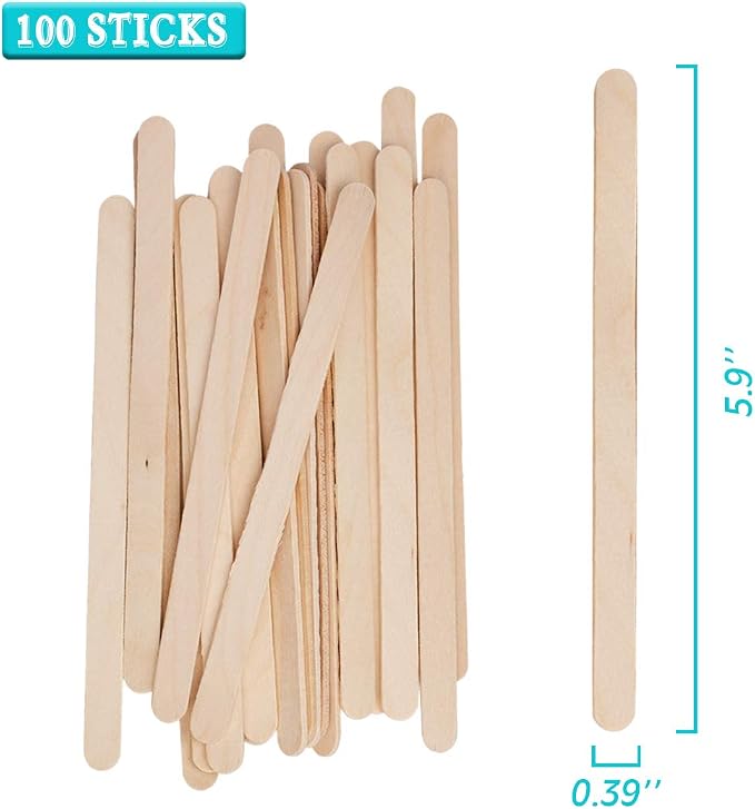 XUXU 100pcs 8oz Graduated Clear Plastic Measuring Cups with 100pcs Wooden Stirring Sticks for Mixing Paint, Pigments, Epoxy Resins, Resins