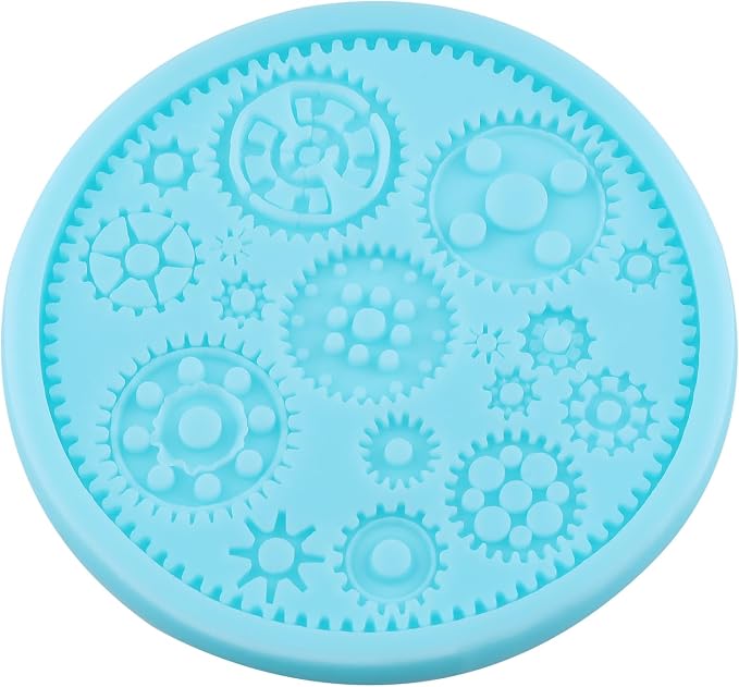 Steampunk Gear Fondant Mold Gear Silicone Molds for Cake Decorating Cupcake Topper Chocolate Candy Gum Paste Polymer Clay