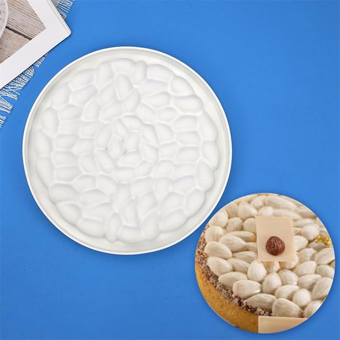 mostsom Silicone Molds Almond Chocolate Mold Candy Molds for Baking Sweet Treats,Cake Handmade Soap Candles for Christmas Party, Home Baking (Almonds F1_8x8x0.8 inch)
