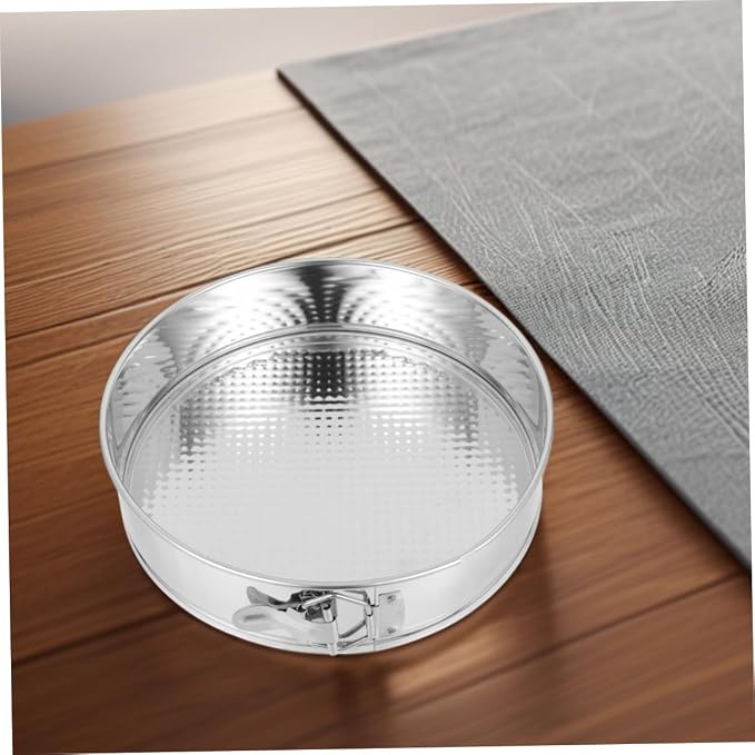 BESPORTBLE 9 Inch Stainless Steel Springform Cake Pan with Removable Bottom, Leakproof round Cheesecake Mold for Home Baking, Sturdy 304 Material with Reliable Lock for Oven Use