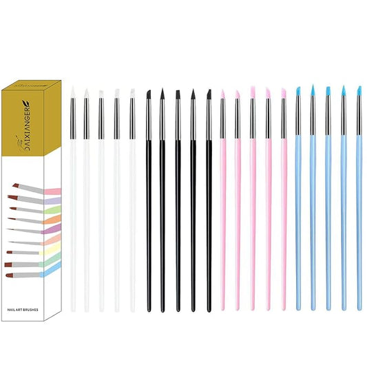 20Pcs Silicone Sculpting Tools, Colorful Clay Sculpting Tools, Multi-Shape Silicone Brushes, Pottery Modeling Tools for Polymer Clay, Ceramics, Nail Art, Fondant & Craft DIY