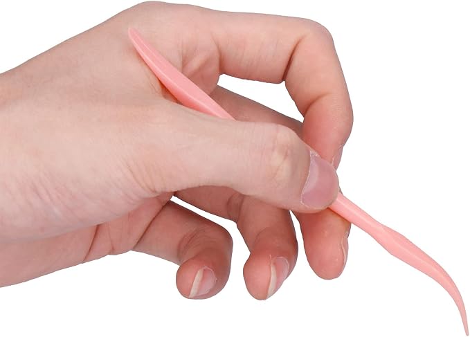 Fdit Clay Modeling Tools, 14 Pcs Double Ended PP Plastic Sculpting Kit for Cake Fondant Chocolate DIY Children Craft Educational Toys for School Home (Pink)