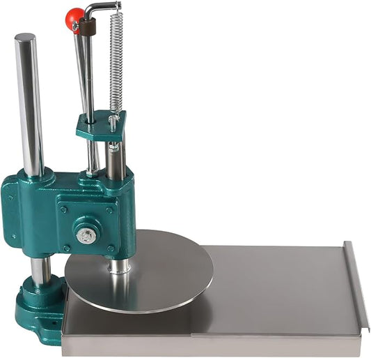Manual Pizza Dough Press Machine, Soft Rolls Height Adjustable Dough Pastry Presser Stainless Steel Pasta Maker Pizza Express Dough Sheeter Commercial Dough Sheeter (9.5in（24cm）)