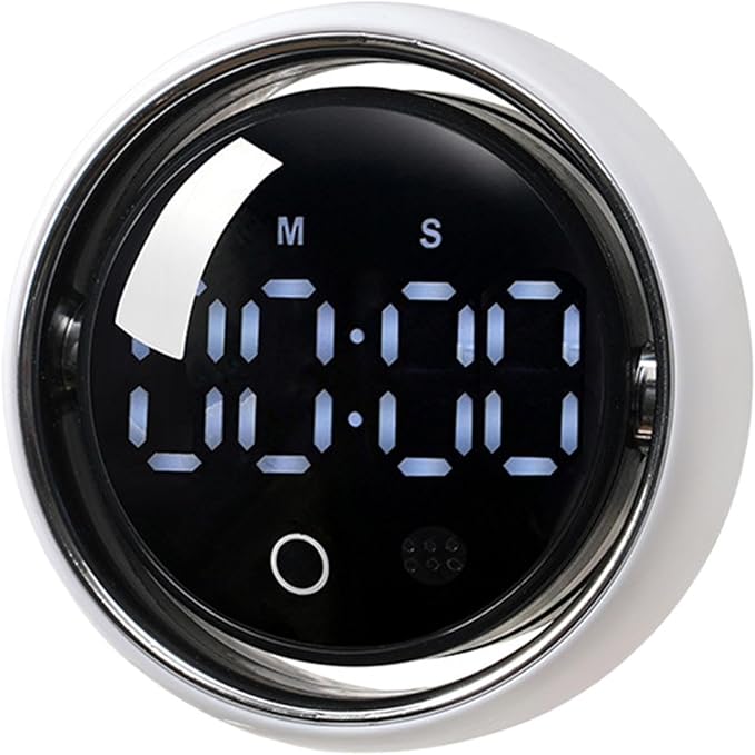 Magnetic Kitchen Timer - Smart Voice Activated Countdown Device | Digital Rotary Knob Magnet Timer | for Adults Chefs Student Study Fitness Baking Learning Teaching