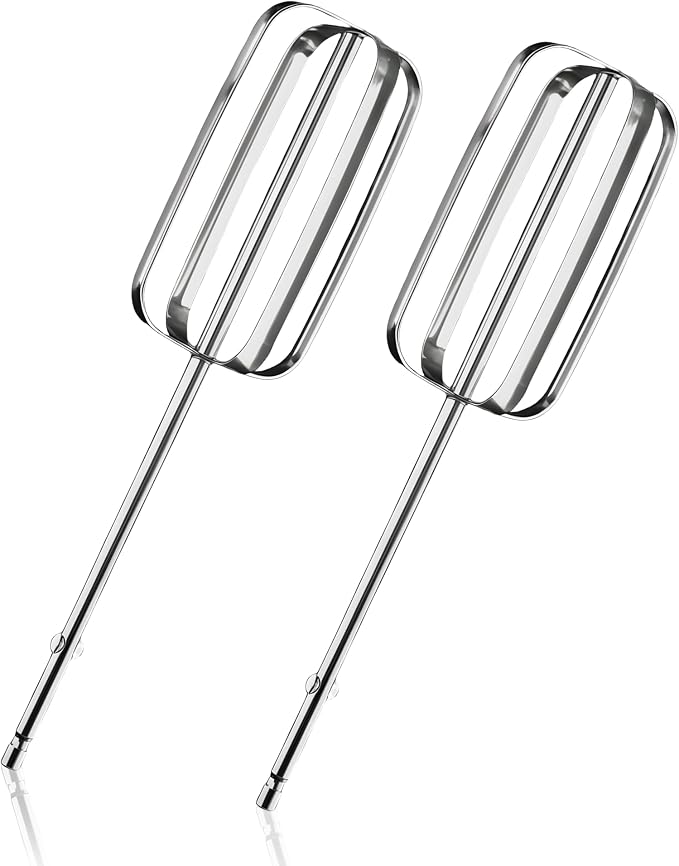 Hand Mixer Beaters Attachments for KitchenAid KHM Series, Paddle Stainless Steel Turbo Beater Replacement Parts Compatible with KHM512 KHM926 KHM7210 KHM6118(A (2PC))