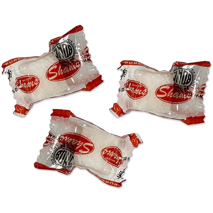 Shams Kosher Sugar Cubes – White Pure Cane Sugar Cubes, Non-GMO, Vegan, Certified Kosher - Individually Wrapped Sugar Cubes for Coffee, Cocktails, Tea 17.6 Ounce (Pack of 2)
