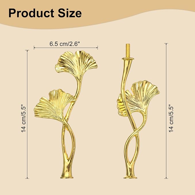 uxcell 2 Tiers Cake Tray Stand Handle Metal Cake Stands Holder Cupcake Dessert Plate Hardware Fitting Holder Rod Stand Handle for Wedding Party Festival Cake Plate, Gold (Flower)