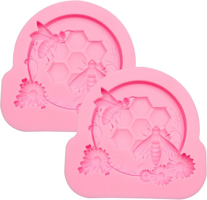 Honey Comb Silicone Molds, Cake Pop Honeycomb Bee Fondant Mold for Cake Decorating Cupcake Toppers Rafts Air Dry Gum Paste
