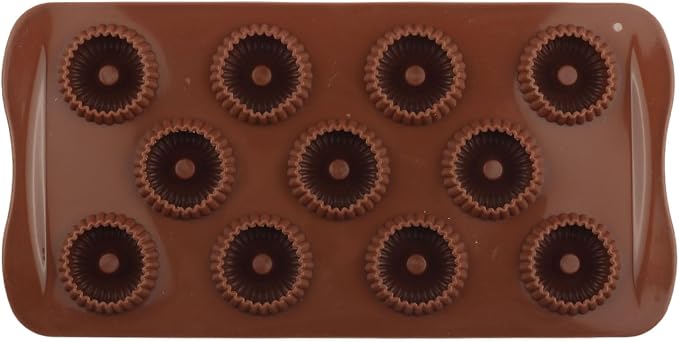 11 Cavity Donut Shaped Silicone Chocolate Molds For Candy Chocolate Baking
