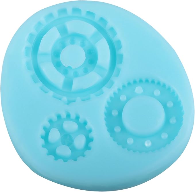 Steampunk Gear Fondant Mold Gear Silicone Molds for Cake Decorating Cupcake Topper Chocolate Candy Gum Paste Polymer Clay