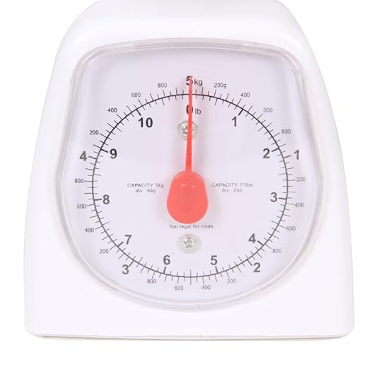 hand2mind Dual-Dial Analog Platform Scale, 5 Kg, Plastic, Kitchen, Weighing, Classroom, Elementary, Teacher Supplies