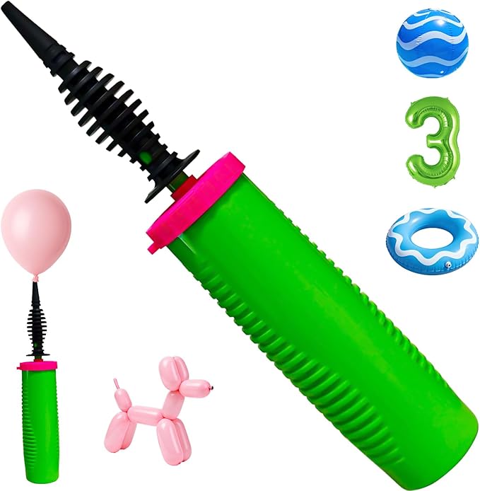 Balloon Pump Hand Held – Two Way Dual Action Inflator Air Pump for Balloons