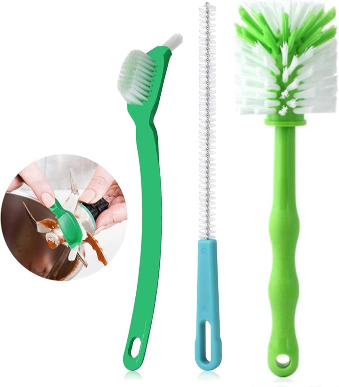 Appliance Detail Brush Set, Multi-purpose Scrubber for Food Processor Blender, Compact Bristle Tool for Kitchen Gadget Maintenance