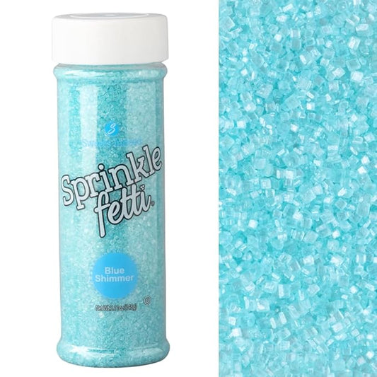 Sweets Indeed Blue Sugar Sprinkles, Edible Baby Blue Sugar Crystals, Perfect for Cake Decorations, Baking, Ice Cream, Cookies, Cupcake Topper (Baby Blue Sugar)