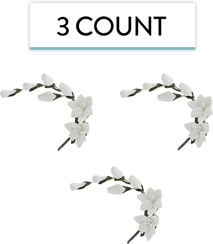 Global Sugar Art Freesia Sugar Cake Flowers Filler Spray, White, 3 Count by Chef Alan Tetreault
