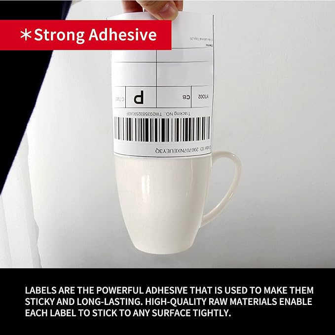 Misofuki 4x6 1 Stack 1000 Labels Fanfold Direct Thermal Shipping Labels Compatible with Rollo, MUNBYN, Zebra, Fargo Label Printer, Permanent Adhesive White Commercial Grade Labels for Thermal Printers