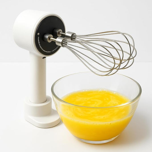 Cordless Electric Hand Mixer Dual Whisk Hand Mixer, Stainless Steel USB Rechargeable Low Speed Cordless Electric Hand Whisk for Baking Kitchen Whipping Mixing Egg Cake Dough