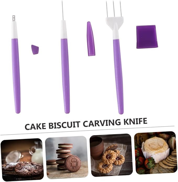 COLLBATH 1set Cake Engraving Tool Fondant Modeling Needles for Cake Decoration and Reusable Sugar Paste Carving Kit for Bakers and Professionals
