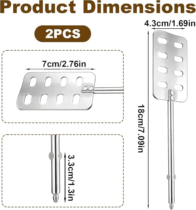 2pcs Hand Mixer Butter Beaters Replacement Compatible, Stainless Steel Mixer Beaters Attachments Churner Blender Parts for Quickly Make Fresh Homemade Butter