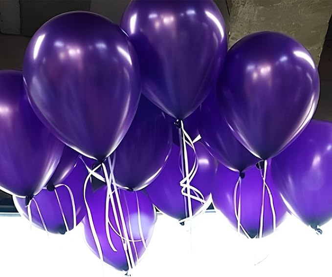 Voircoloria 105pcs Dark Purple Balloons 12inch Party Latex Balloons for Birthday Baby Shower Halloween Wedding Valentine's Day Party Bachelorette Decorations