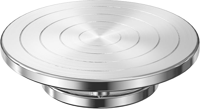 Yncotte Pottery Wheel, 7 Inch Sculpting Wheel Double-Sided Banding Wheel Pottery Turntable Aluminium Alloy Metal Rotating with Ball Bearings for Ceramics Clay Model Making Cake Decor Paint Spraying