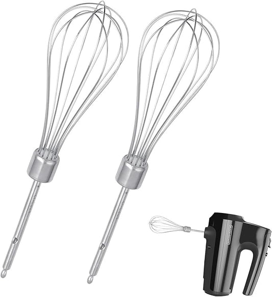 2 Pack Hand Mixer Turbo Beaters Compatible with BLACK and DECKER Electric Hand Held Mixer, Stainless Steel Replacement Parts, Beaters Electric Mixer Parts Accessories