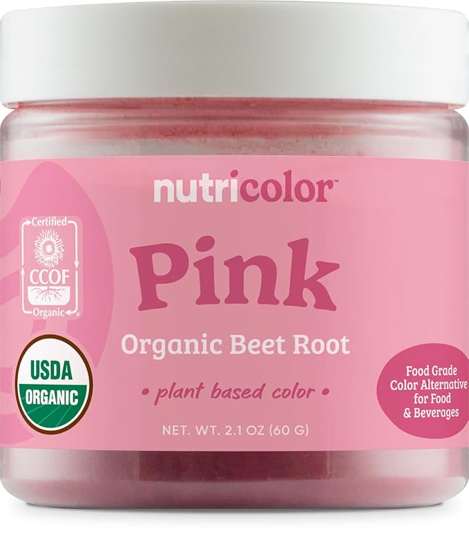 Nutricost Pink Plant Based Food Coloring From Organic Beet Root Powder (60 Servings) - Nutricolor Color Alternative For Food & Beverages