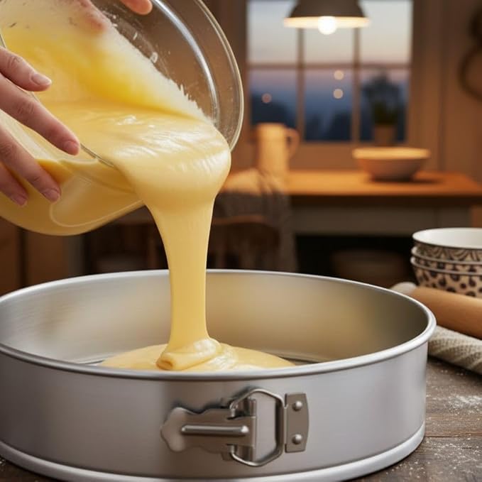 Soro Essentials- 11' x 3'' Deep Aluminum Round Spring Form Pan- Leak Proof Cheesecake Pan Spring Form Pans with Removable Bottom and Quick Release Latch for Baking Cheesecake Cakes