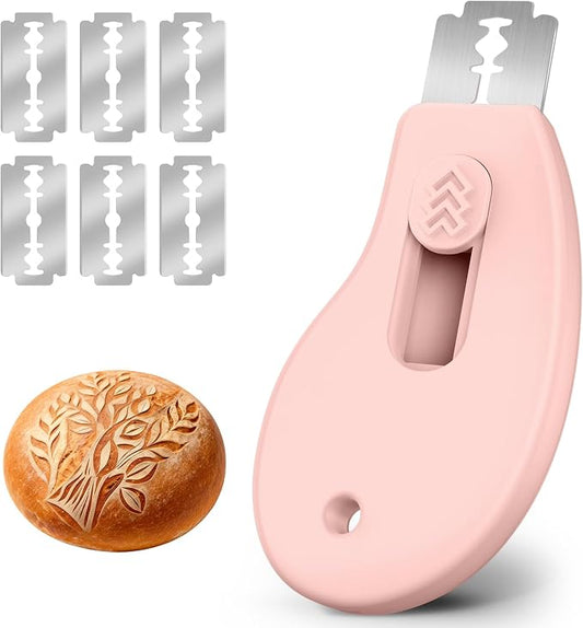 Bread Lame Sourdough Scoring Tool, Extractable & Magnetic Bread Scoring Tool, Bread Scoring Knife for Sourdough Bread Baking, Bread Scorer Tool with 5 Replaceable Razor Blades