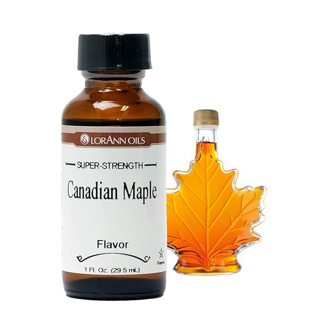 LorAnn Oils Super Strength Flavoring - Used For Candy Making, Flavoring Extracts, Baking, Hard Candy, and Flavor Oils - Bold, Natural Flavors 4X Stronger Than Extracts - Canadian Maple, 1 fl oz