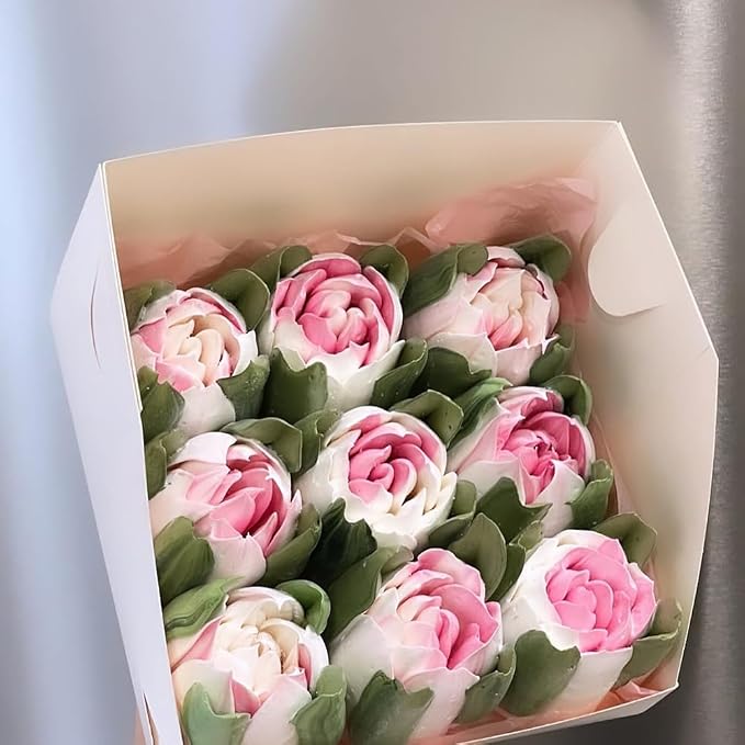 Extra Large Russian Piping Tips - Stainless Steel Flower Nozzles Set for Cake Decorating, Rose & Floral Icing Tips for Cupcakes, Cookies Professional Baking Tools (XXL, Style 48)