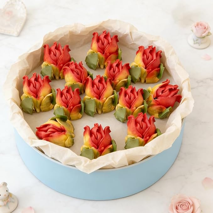 15 Pieces Extra Large Cake Decorating Russian Flower Piping Tips Set, 3 XXL Russian Piping Tip, 1 Leaf Piping Nozzles,10 Disposable Pastry Bags with 1 Cleaning Brush for Cake Decorations