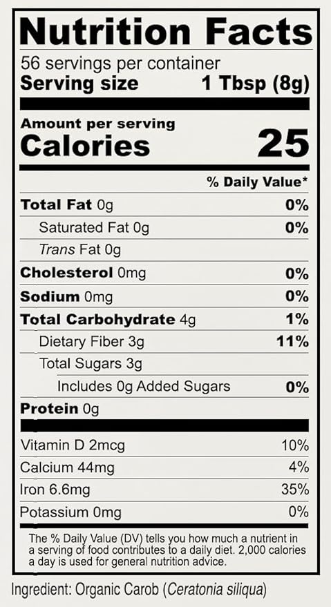 Anthony's Organic Carob Powder, 1 lb, Gluten Free, Non GMO, Cocoa Powder Alternative, Unsweetened