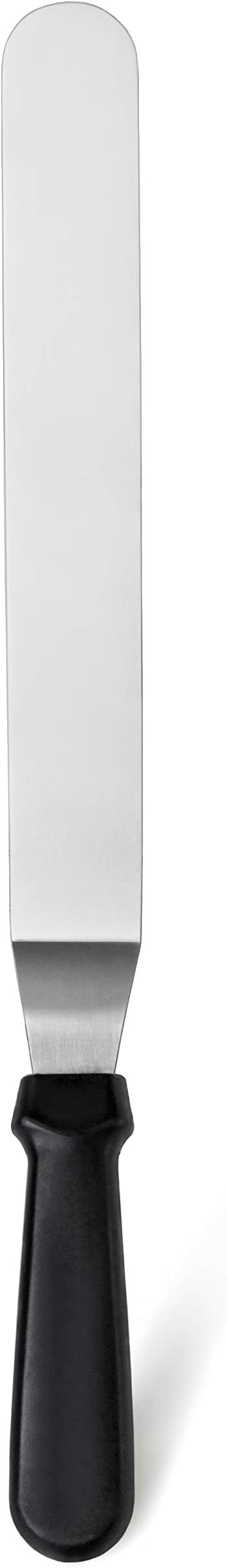 New Star Foodservice Angled Icing Spatula, 12 Inch Blade, 17 Inch Overall, Bakery-Grade Stainless Steel Offset Cake Decorating Spatula