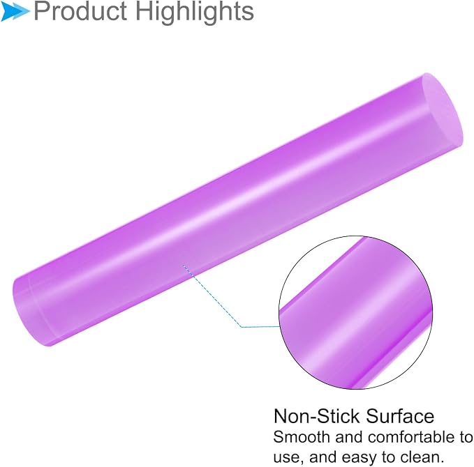 Acrylic Clay Roller, 6 Inch Length 1 Inch Dia., Acrylic Non-Stick Rolling Pin Roller Purple - (Applications: for Shaping Sculpting)