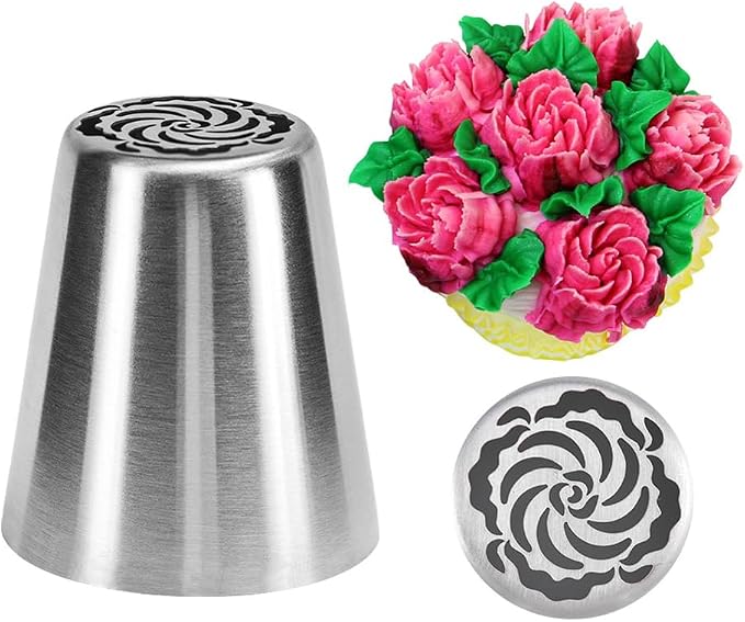 15pcs Christmas Russian Icing Piping Tips Set Flower Frosting Tips Nozzles Stainless Steel Piping Nozzles Cake Decoration