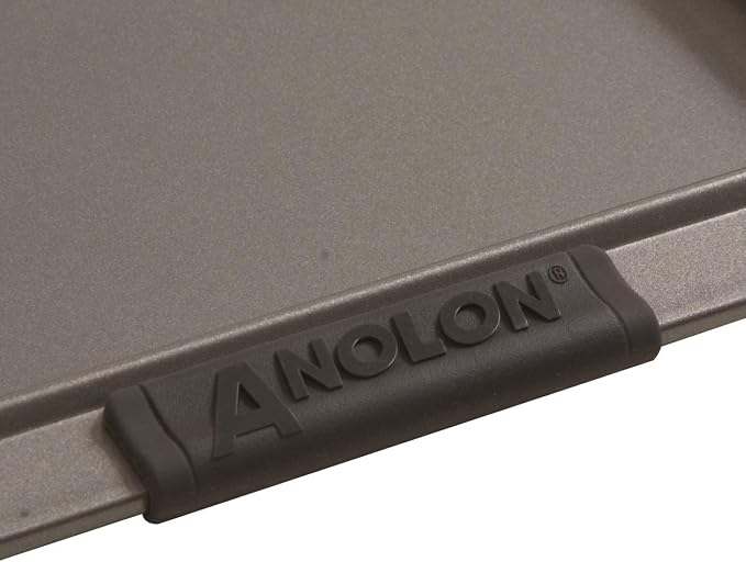 Anolon Advanced Nonstick Bakeware with Grips, Nonstick Cookie Sheet / Baking Sheet - 11 Inch x 17 Inch, Gray