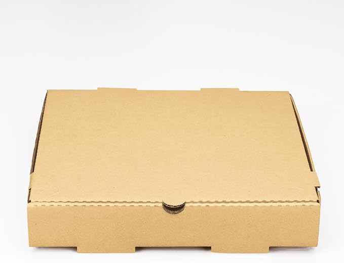 Karat Pizza Boxes 12" x 12" x 2" [50 Pack] Kraft Corrugated Boxes | Ventilated, Grease-Resistant, Durable for Pizza, Catering or Shipping Use