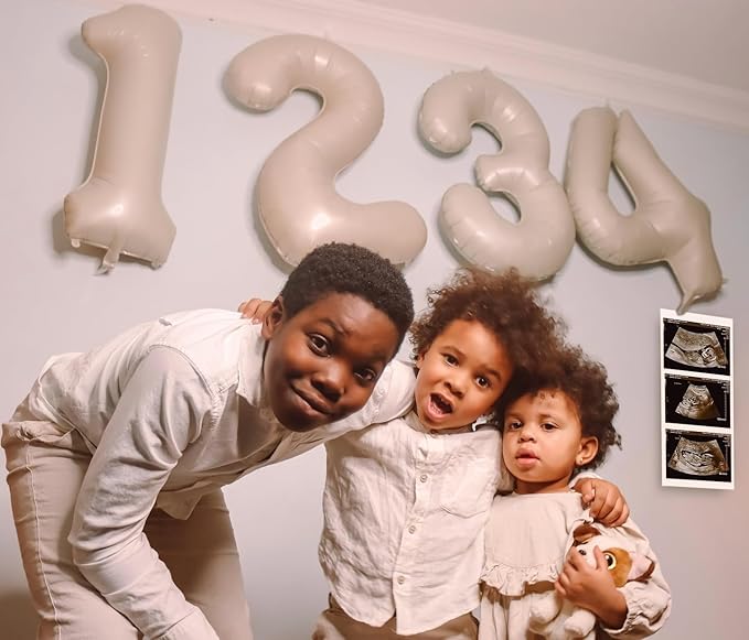 Cream 9 Balloon, Number Balloons 40 Inch, Cream 9th Giant Birthday Decorations for Boys Girls, 19th 29th Party Decorations Supplies, Number 9 Balloon