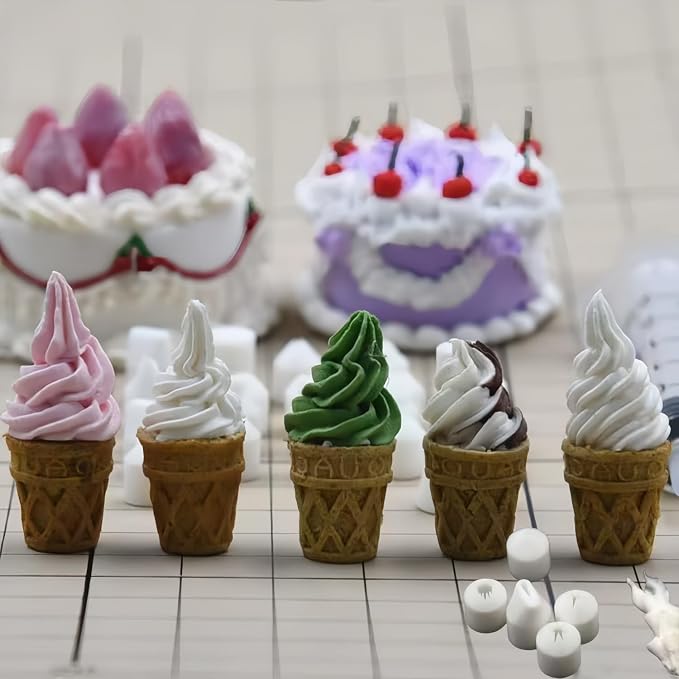 21 pieces Original Mini Clay Nozzles, Cupcake Icing Piping Kit, Hand Decorating Tips Accessories Precision Mini Tools DIY decoration - with a Converter Headand 10PCS Pastry Bags & Tips Set