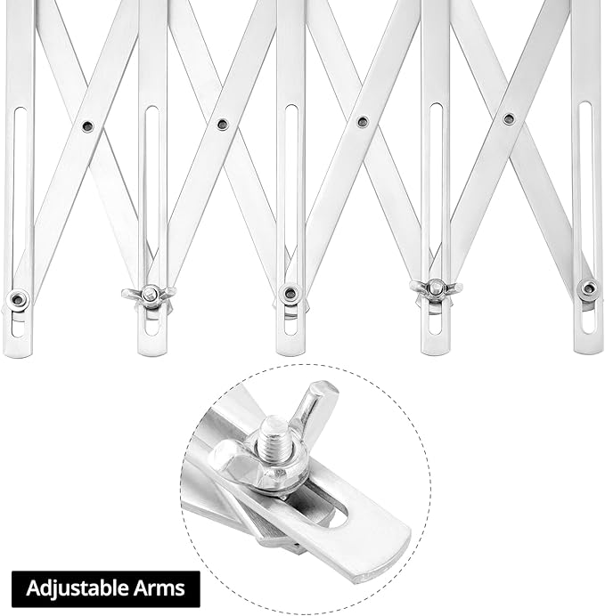 QWORK 5-Wheel Adjustable Pastry/Dough Divider, Stainless Steel Pizza Divider, Expandable Multi-Round Baking Roller for Cookie, Dough, Cake, Pastry