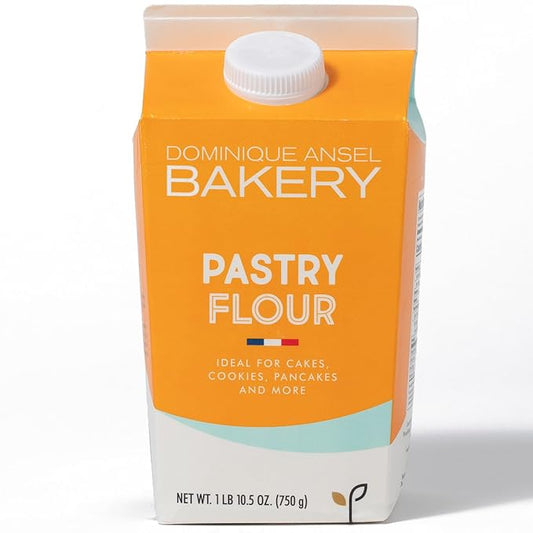 Fine French Pastry Flour, by Dominique Ansel & Grands Moulins De Paris,T55 Soft White Wheat Flour From France, Ideal for Baking Pancakes, Sponge Cakes and Light and Airy Pastries, 1.65lb Carton