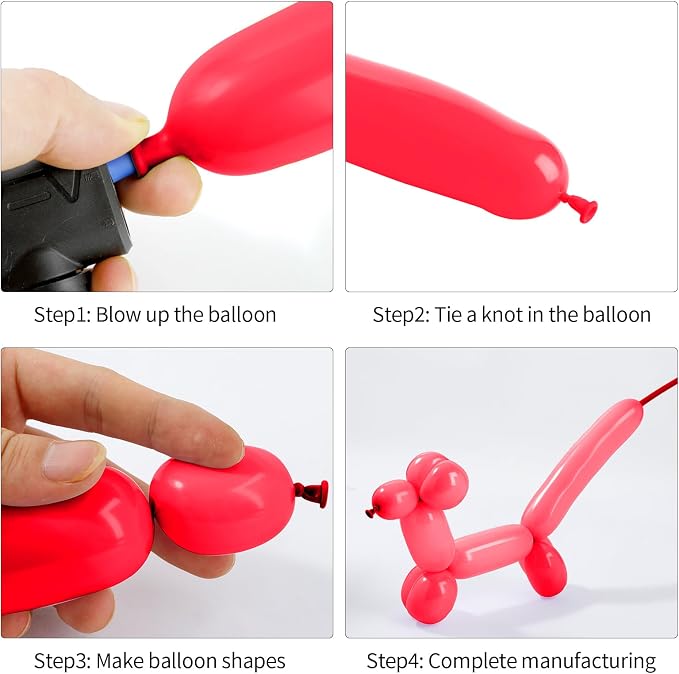 ZNHIS 260 Balloons, 100pcs Long Balloons, Red 260 Balloons, Long Balloons for Balloon Arch, Balloon Animals Kit, Balloons for Balloon Animals, Long Balloons Twisting Balloons