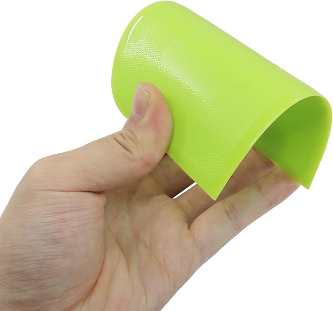 3 Pcs Dough Scraper Set - 4.64" x 3.7" Flexible Plastic Bench Scraper and Bowl Scraper, BPA-Free Food-Safe Dough Cutter(Green*2+Yellow*1)