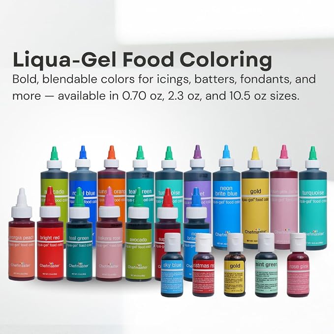 Chefmaster Neon Brite Pink Liqua-Gel® Food Coloring | Vibrant Color | Professional-Grade Dye for Icing, Frosting, Fondant | Baking & Decorating | Fade-Resistant | Easy-to-Use | Made in USA | 0.70 oz