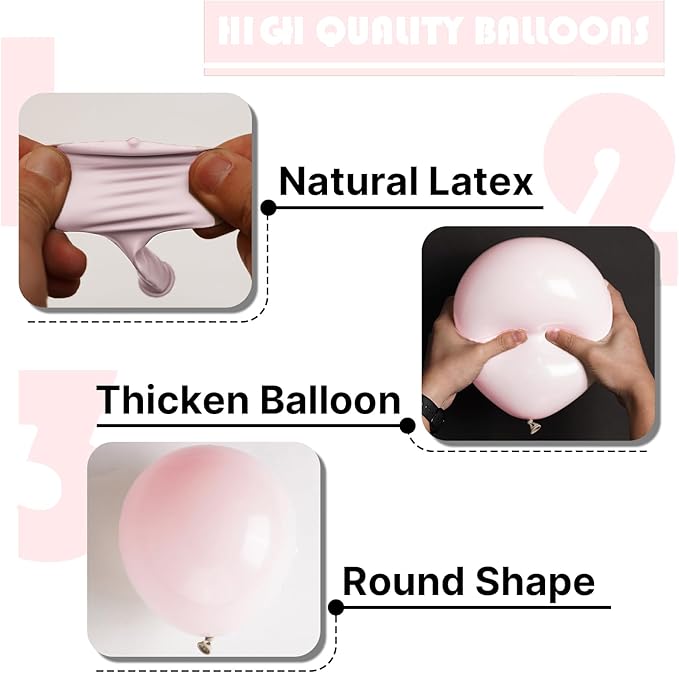 PartyWoo Pale Pink Balloons 100pcs Different Sizes of 18 12 10 5 Inch Light Pastel Baby Pink Balloon Arch Kit for Engagement Bachelorette Baby Shower Easter Birthday Party Decorations Pink-Q01
