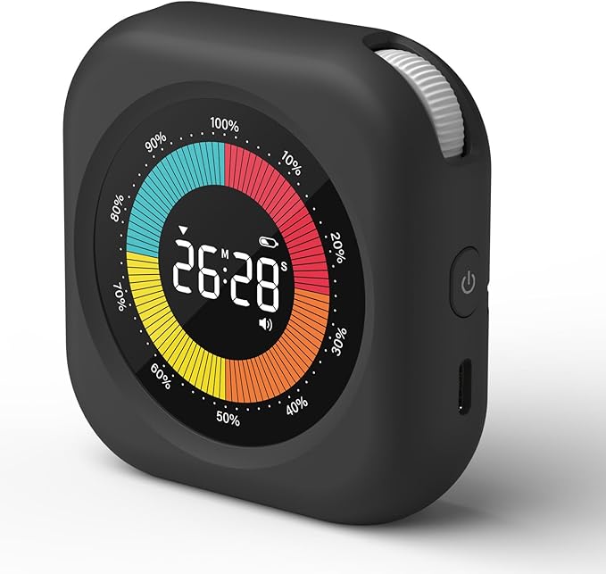 PERSUPER Visual Timer for Kids, 10 Hours Countdown/Up, with Rechargeable, 3 Volume Levels, 3 Brightness Display, and Magnetic, Homeschool Study Tool, Large Digital Timers for Classroom, Kitchen