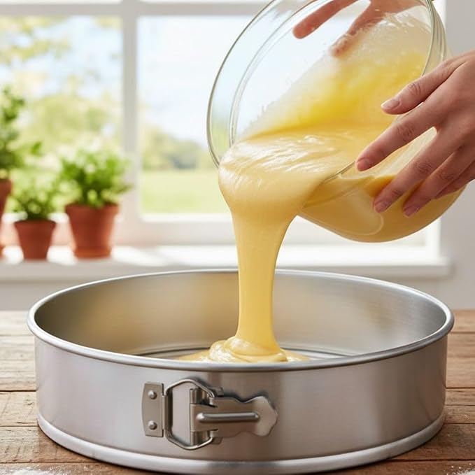 Soro Essentials- 11' x 3'' Deep Aluminum Round Spring Form Pan- Leak Proof Cheesecake Pan Spring Form Pans with Removable Bottom and Quick Release Latch for Baking Cheesecake Cakes