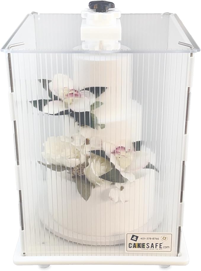 CAKESAFE Reuseable Itsy Tall Cake Transporter, Clear Plastic Cake Carrier (12" W x 16" H)
